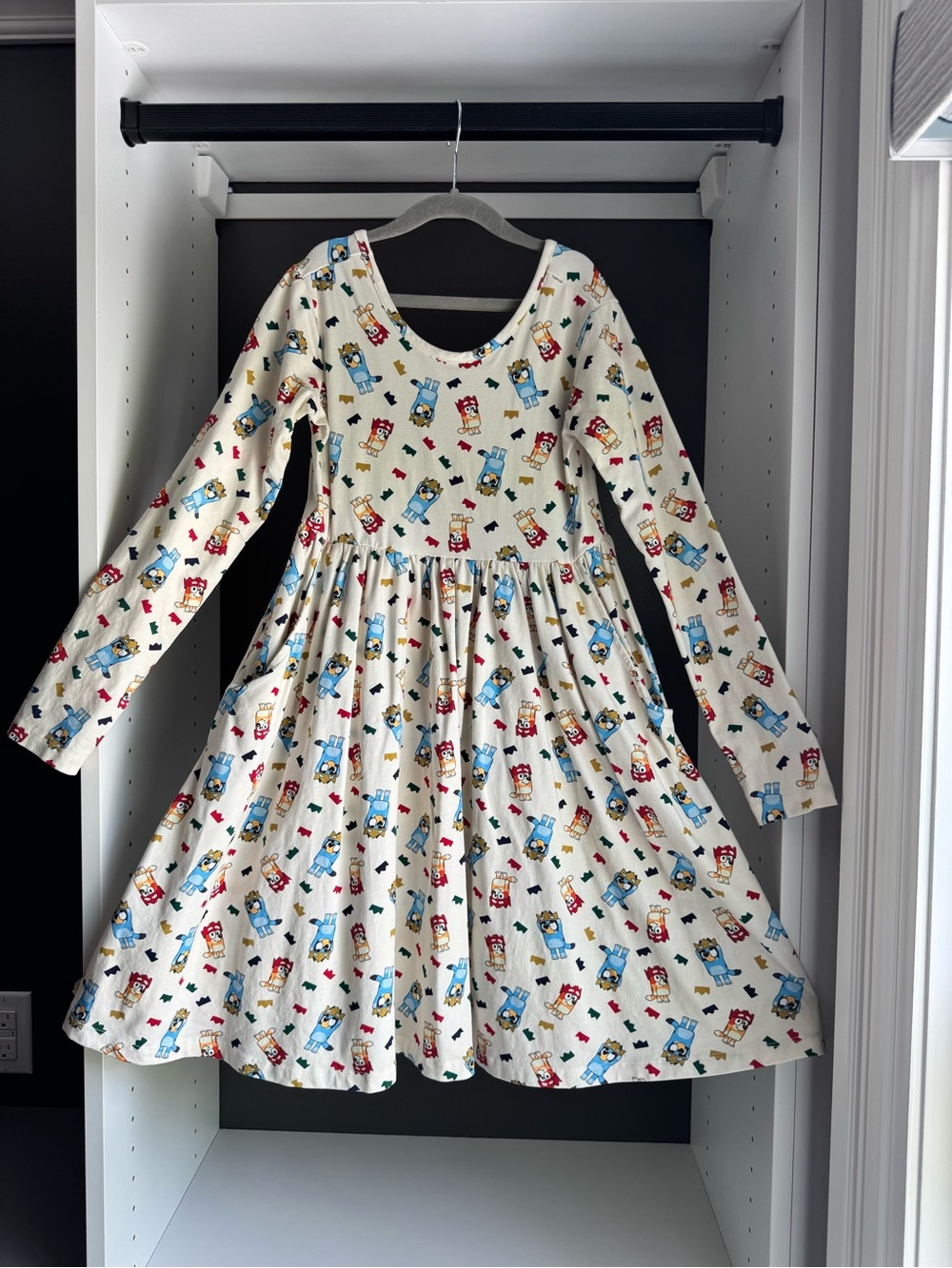 Hanna Andersson Girls’ Graphic Bluey Skater Dress – Size 10